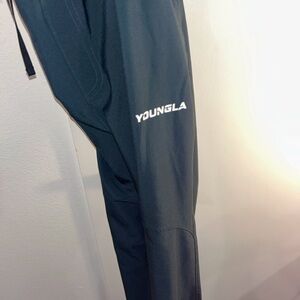 YoungLA Men's Black Green Joggers